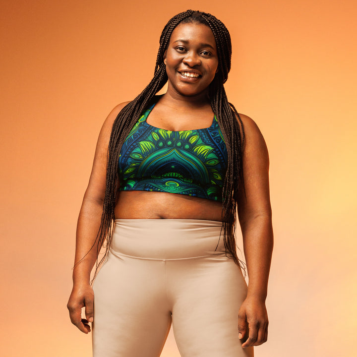 [Luxe Chic] Aqua Nouveau Longline sports bra Sports Bra The Hyper Culture