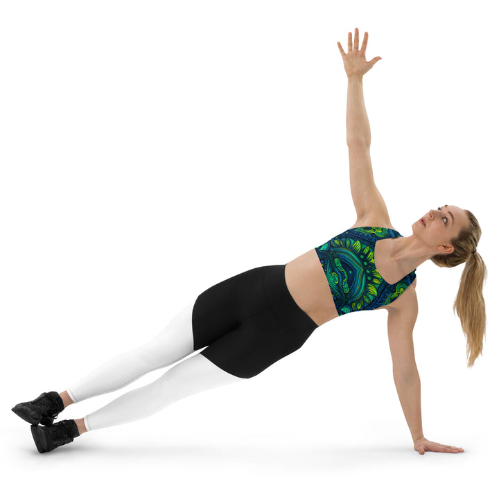 [Luxe Chic] Aqua Nouveau Longline sports bra Sports Bra The Hyper Culture