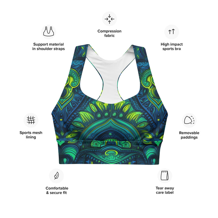 [Luxe Chic] Aqua Nouveau Longline sports bra Sports Bra The Hyper Culture