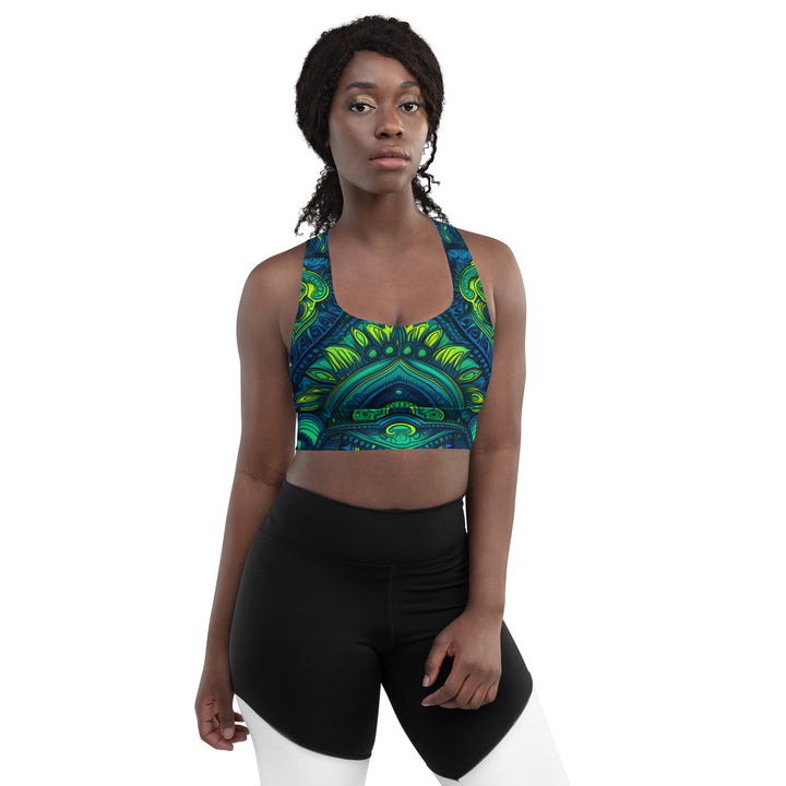 [Luxe Chic] Aqua Nouveau Longline sports bra Sports Bra The Hyper Culture