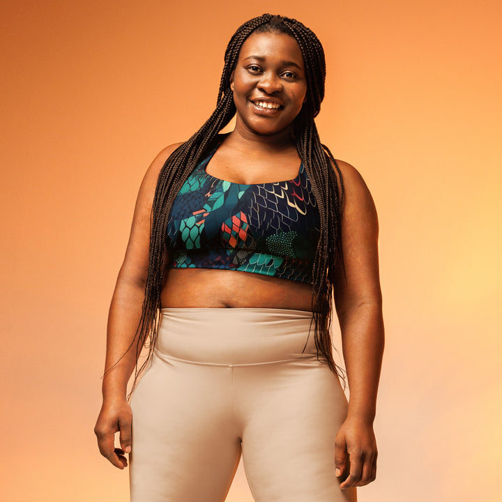 [Wild Side] Slick n Scale Longline sports bra Sports Bra The Hyper Culture