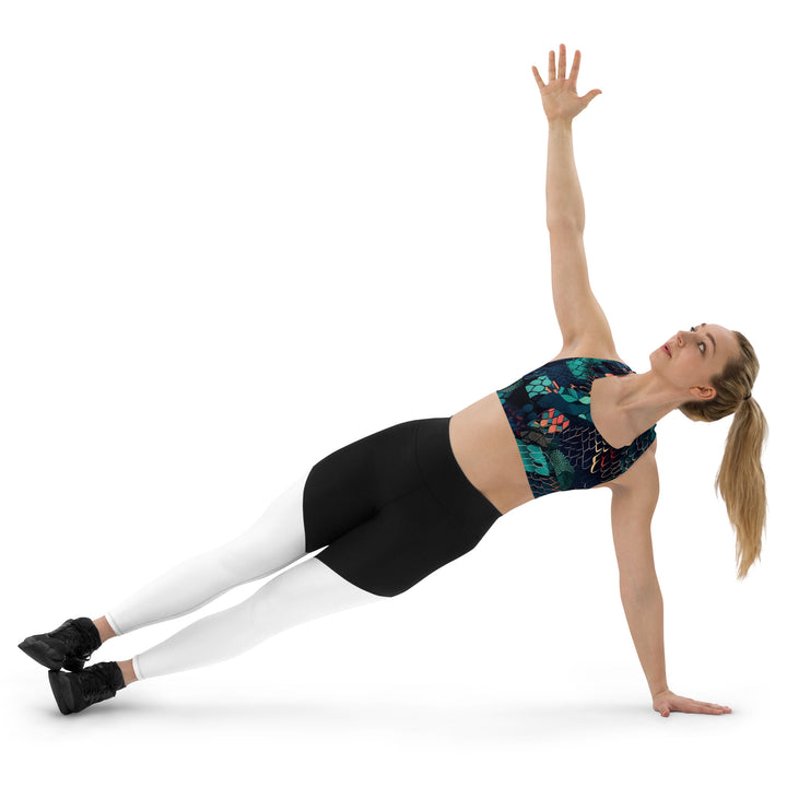 [Wild Side] Slick n Scale Longline sports bra Sports Bra The Hyper Culture