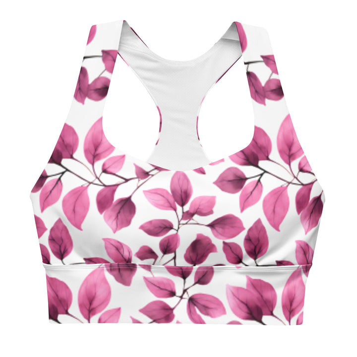 [Floral Bloom] Love Leaf Longline Sports Bra Sports Bra The Hyper Culture