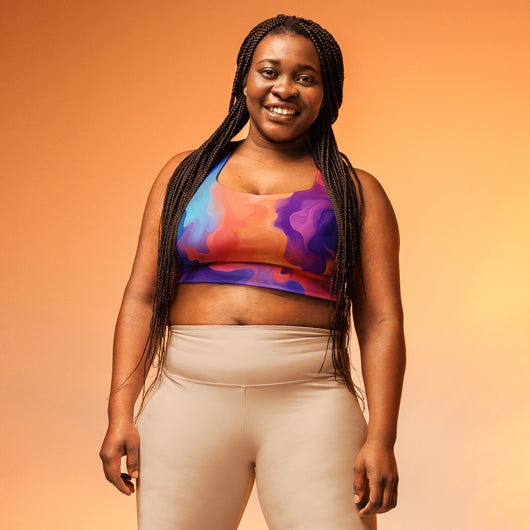 [Luxe Chic] Flamin Hot Longline Sports Bra Sports Bra The Hyper Culture