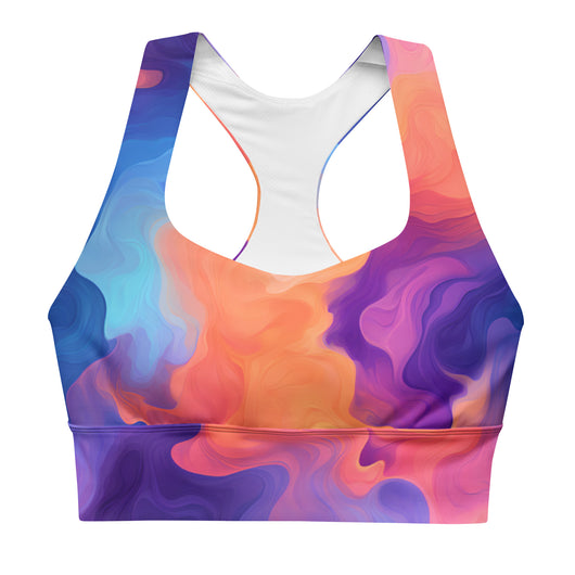 [Luxe Chic] Flamin Hot Longline Sports Bra Sports Bra The Hyper Culture