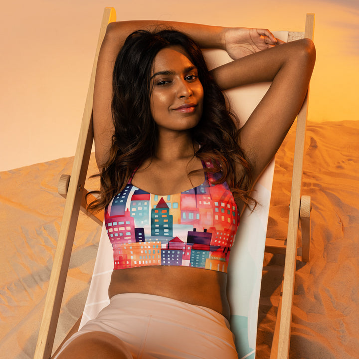 [Odyssey Chic] Talkin Cities Longline Sports Bra Sports Bra The Hyper Culture