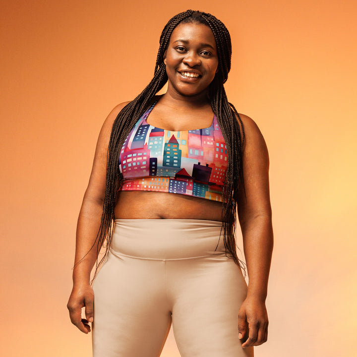 [Odyssey Chic] Talkin Cities Longline Sports Bra Sports Bra The Hyper Culture