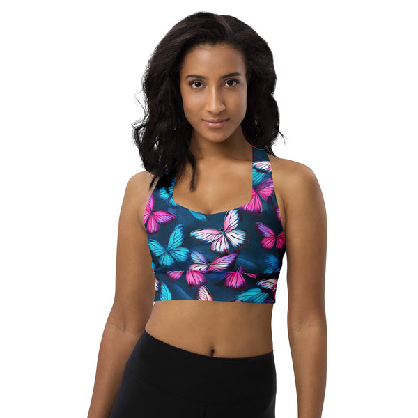 [Wild Side] Butterfly Effect Longline Sports Bra Sports Bra The Hyper Culture