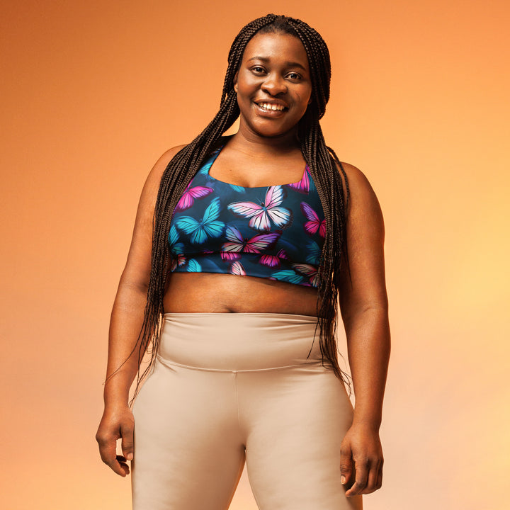 [Wild Side] Butterfly Effect Longline Sports Bra Sports Bra The Hyper Culture