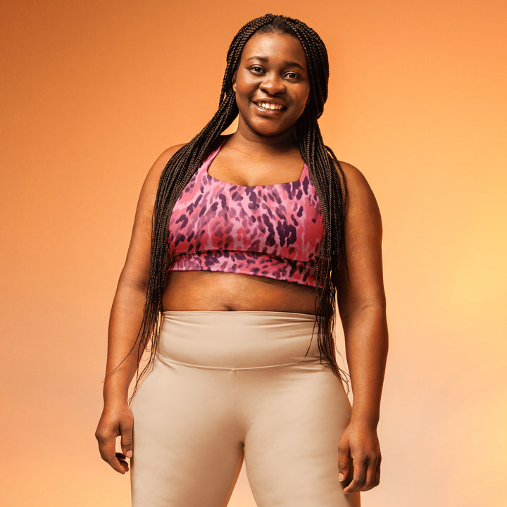 [Wild Side] Pinkie Spots Longline Sports Bra Sports Bra The Hyper Culture
