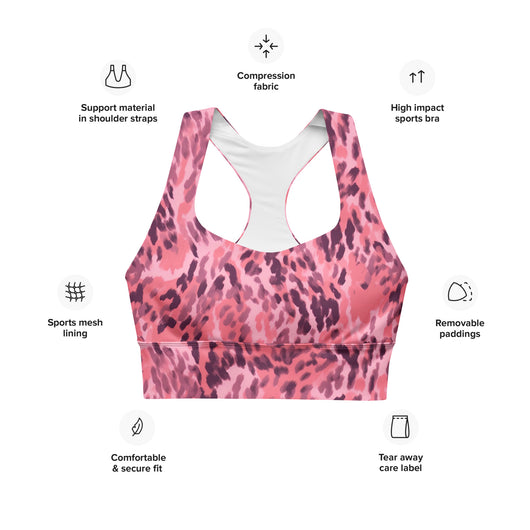 [Wild Side] Pinkie Spots Longline Sports Bra Sports Bra The Hyper Culture