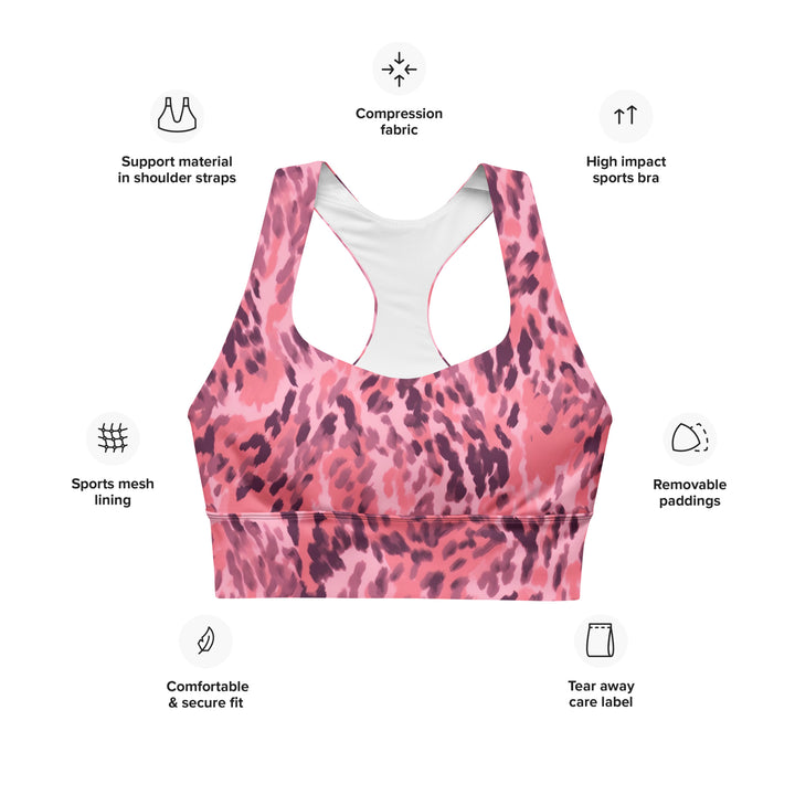 [Wild Side] Pinkie Spots Longline Sports Bra Sports Bra The Hyper Culture