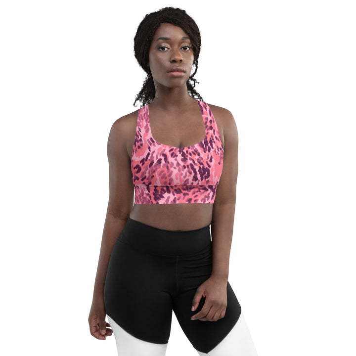 [Wild Side] Pinkie Spots Longline Sports Bra Sports Bra The Hyper Culture