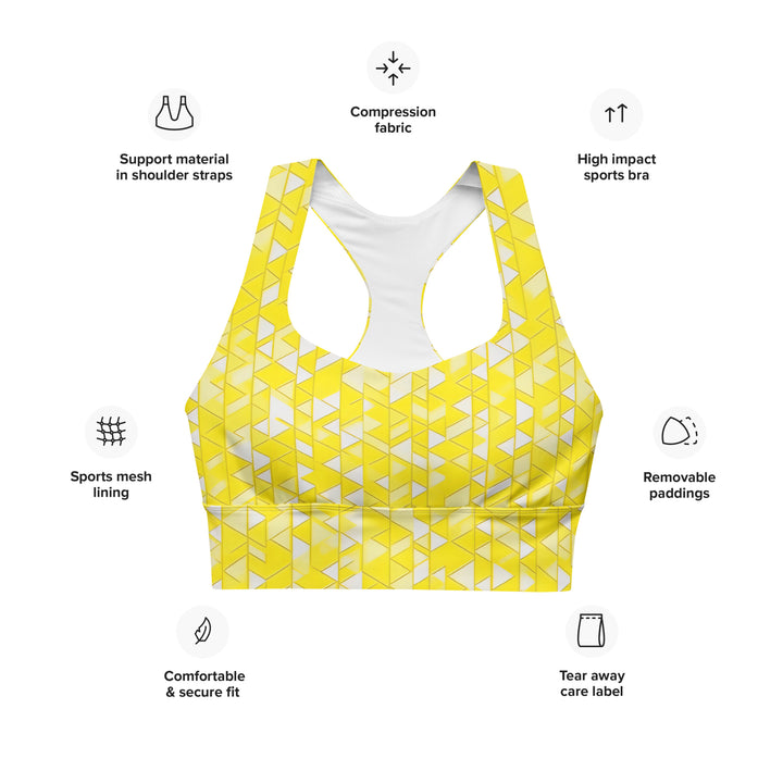 [GeoModa] Yelo Prism Longline Sports Bra Sports Bra The Hyper Culture