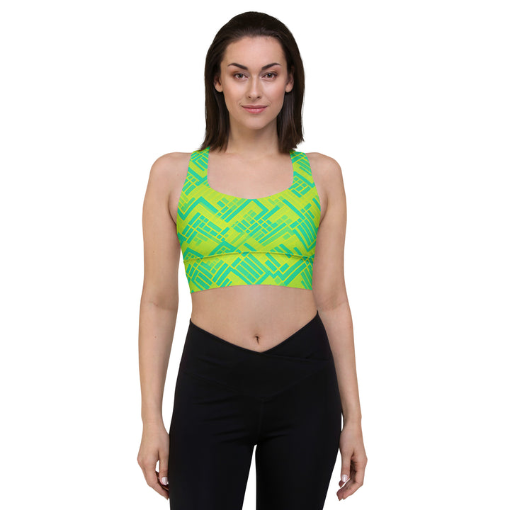 [GeoModa] Lemon Zest Longline Sports Bra Sports Bra The Hyper Culture