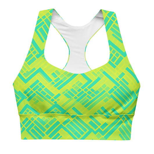 [GeoModa] Lemon Zest Longline Sports Bra Sports Bra The Hyper Culture