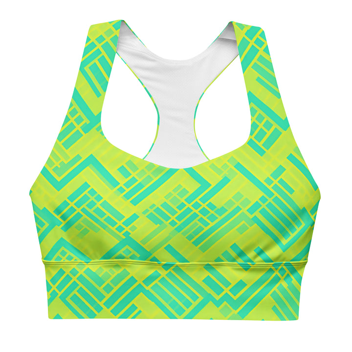 [GeoModa] Lemon Zest Longline Sports Bra Sports Bra The Hyper Culture