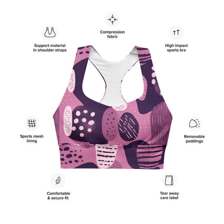 [GeoModa] Flintstones Jazz Longline Sports Bra Sports Bra The Hyper Culture