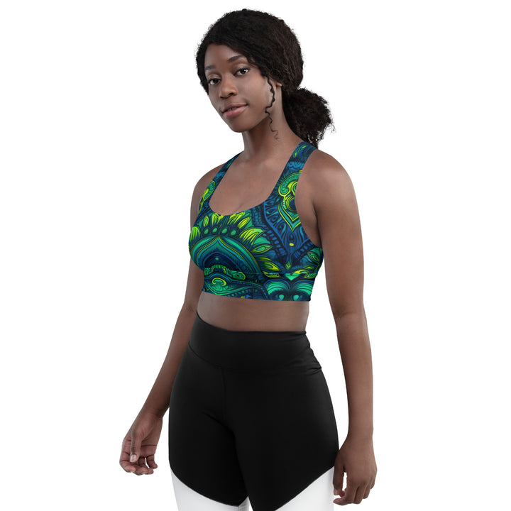 [Luxe Chic] Aqua Nouveau Longline sports bra Sports Bra The Hyper Culture