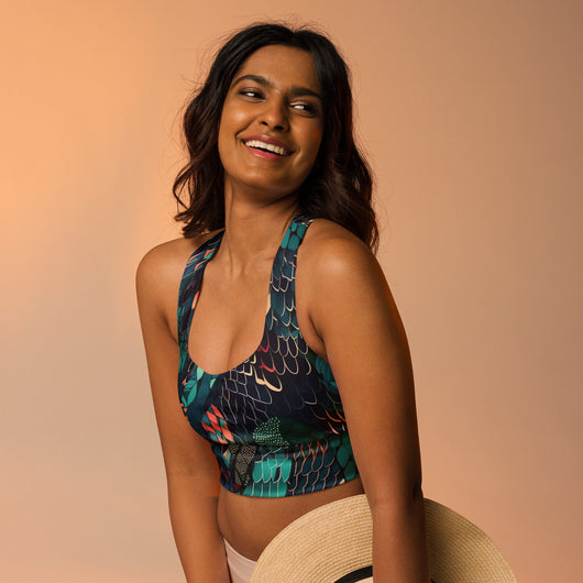 [Wild Side] Slick n Scale Longline sports bra Sports Bra The Hyper Culture