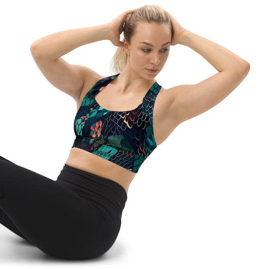 [Wild Side] Slick n Scale Longline sports bra Sports Bra The Hyper Culture