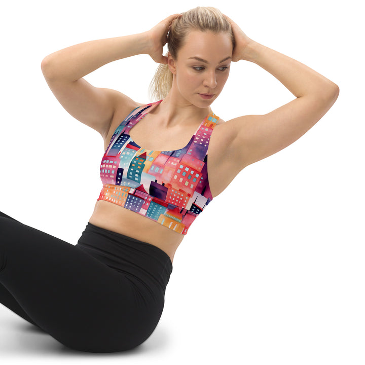 [Odyssey Chic] Talkin Cities Longline Sports Bra Sports Bra The Hyper Culture