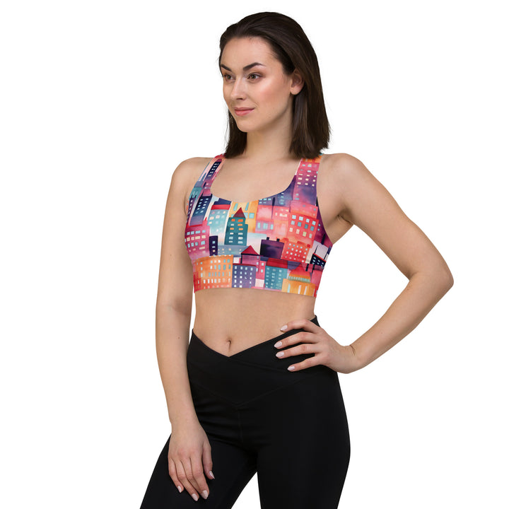 [Odyssey Chic] Talkin Cities Longline Sports Bra Sports Bra The Hyper Culture