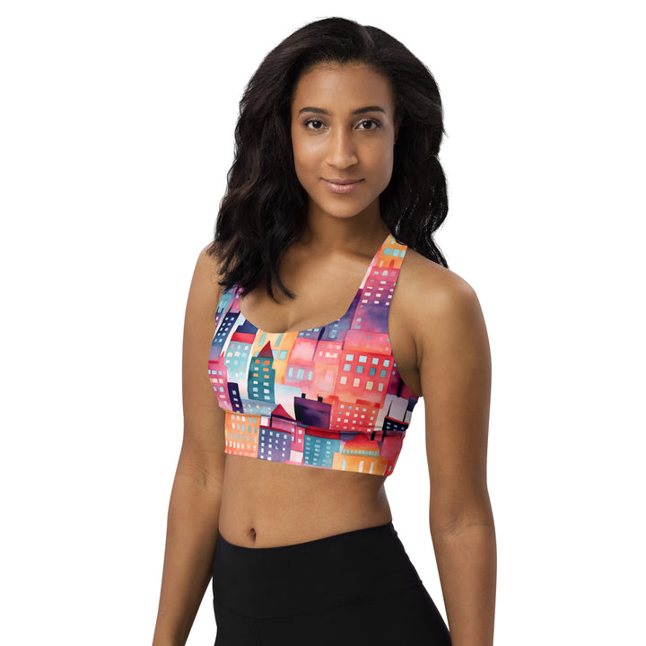 [Odyssey Chic] Talkin Cities Longline Sports Bra Sports Bra The Hyper Culture