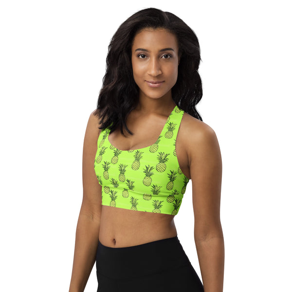 [Fruitilicious] Greenanas Longline Sports Bra Sports Bra The Hyper Culture