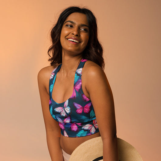 [Wild Side] Butterfly Effect Longline Sports Bra Sports Bra The Hyper Culture