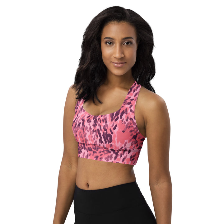 [Wild Side] Pinkie Spots Longline Sports Bra Sports Bra The Hyper Culture