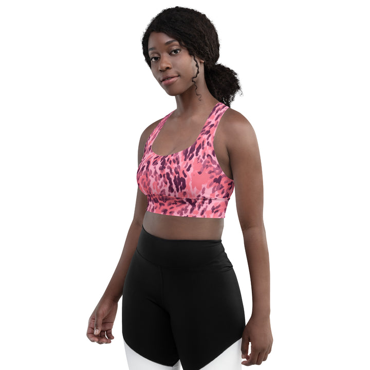 [Wild Side] Pinkie Spots Longline Sports Bra Sports Bra The Hyper Culture