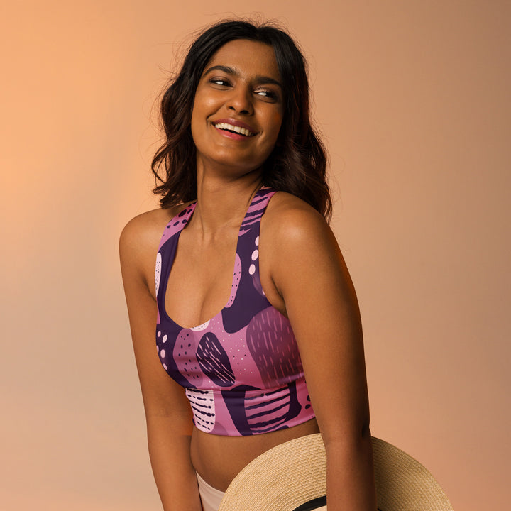 [GeoModa] Flintstones Jazz Longline Sports Bra Sports Bra The Hyper Culture