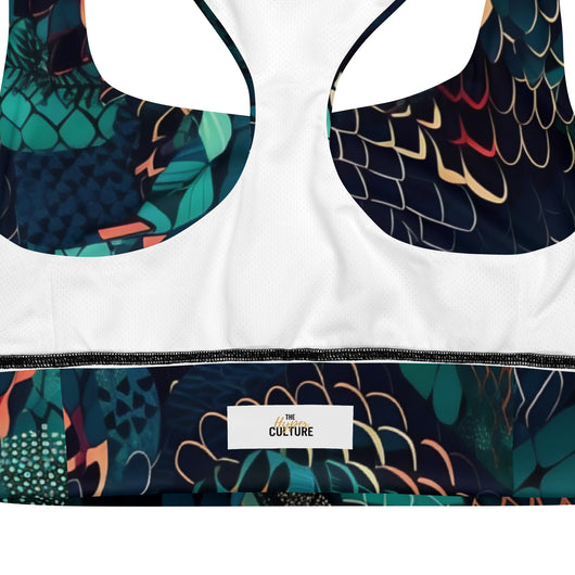 [Wild Side] Slick n Scale Longline sports bra Sports Bra The Hyper Culture