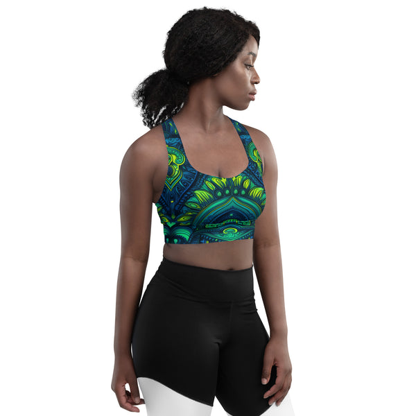 [Luxe Chic] Aqua Nouveau Longline sports bra Sports Bra The Hyper Culture