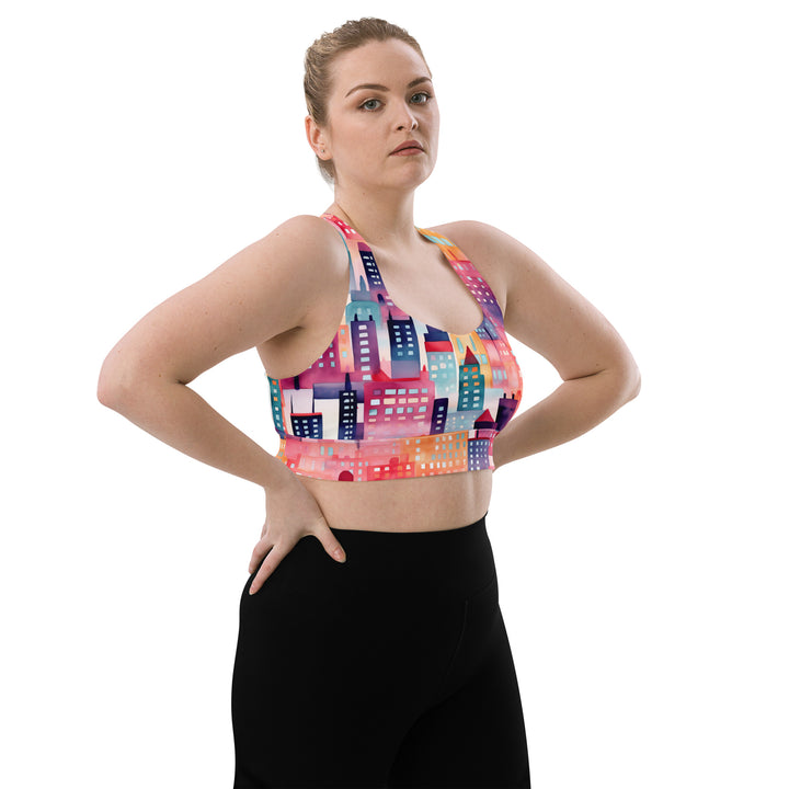 [Odyssey Chic] Talkin Cities Longline Sports Bra Sports Bra The Hyper Culture