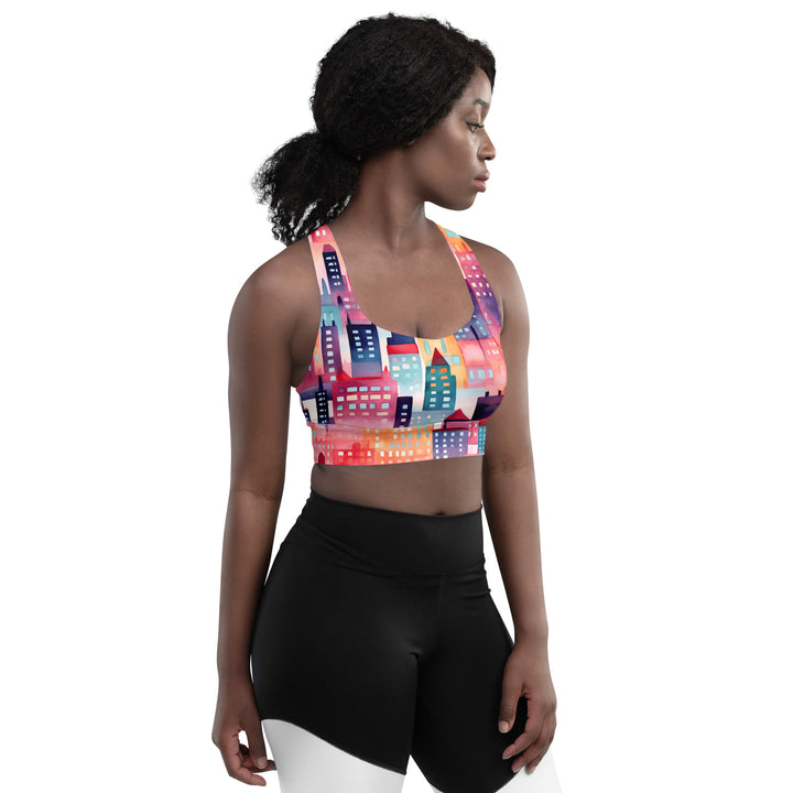 [Odyssey Chic] Talkin Cities Longline Sports Bra Sports Bra The Hyper Culture