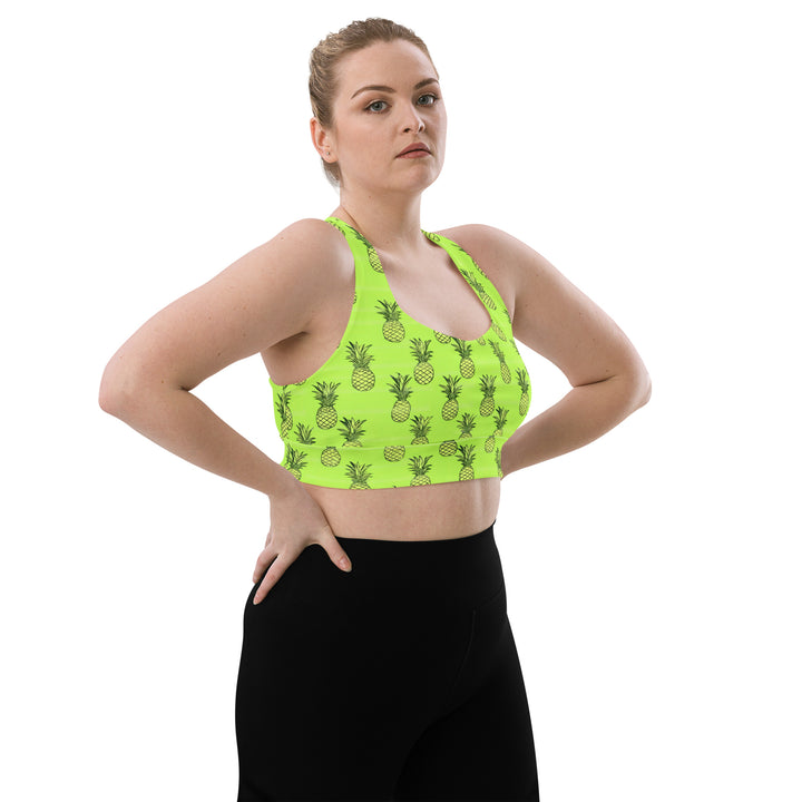 [Fruitilicious] Greenanas Longline Sports Bra Sports Bra The Hyper Culture