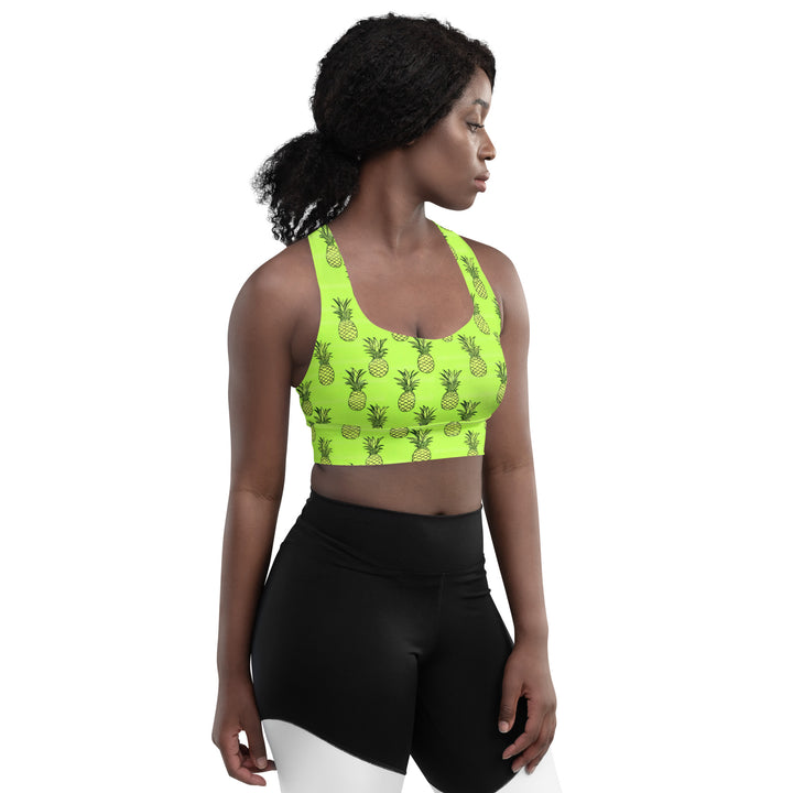 [Fruitilicious] Greenanas Longline Sports Bra Sports Bra The Hyper Culture