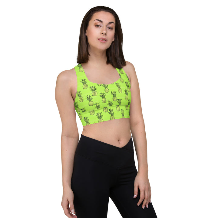 [Fruitilicious] Greenanas Longline Sports Bra Sports Bra The Hyper Culture