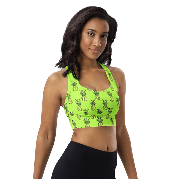 [Fruitilicious] Greenanas Longline Sports Bra Sports Bra The Hyper Culture