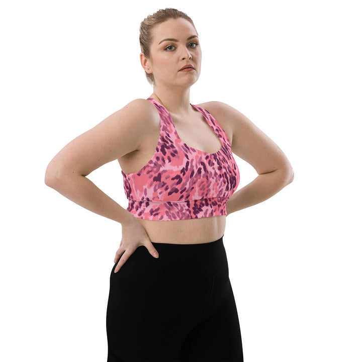 [Wild Side] Pinkie Spots Longline Sports Bra Sports Bra The Hyper Culture