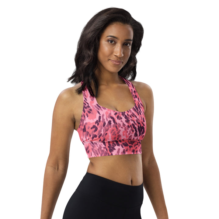 [Wild Side] Pinkie Spots Longline Sports Bra Sports Bra The Hyper Culture
