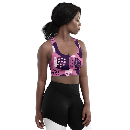 [GeoModa] Flintstones Jazz Longline Sports Bra Sports Bra The Hyper Culture