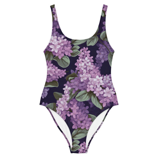 [Floral Bloom] Lavender One-Piece Swimsuit Swimsuit The Hyper Culture