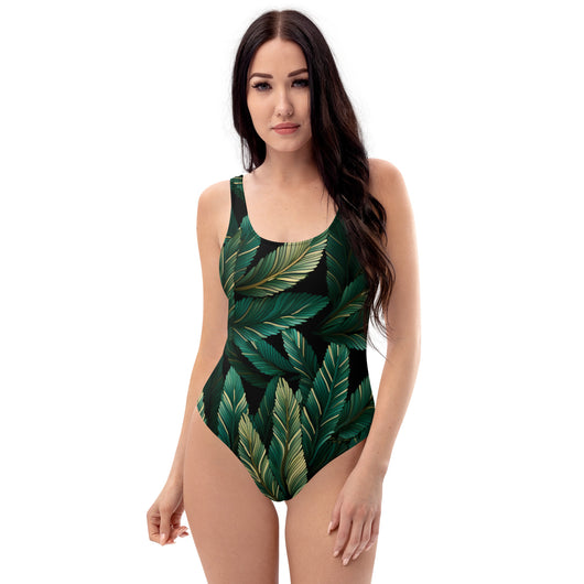 [Floral Bloom] Forest Greenie One-Piece Swimsuit Swimsuit The Hyper Culture