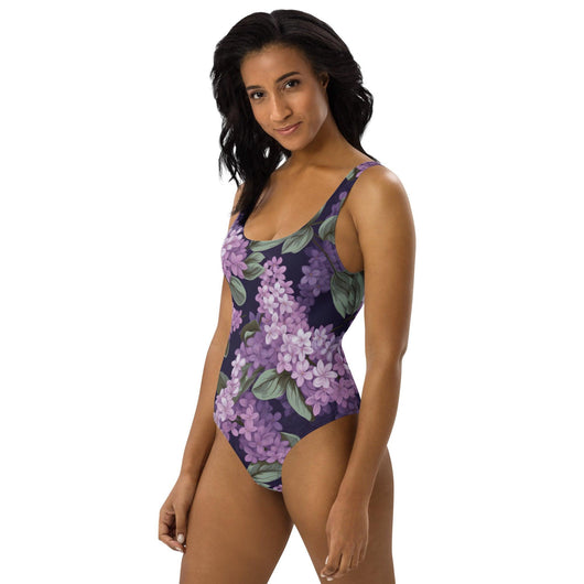 [Floral Bloom] Lavender One-Piece Swimsuit Swimsuit The Hyper Culture