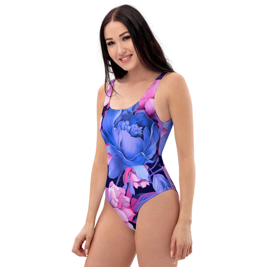 [Floral Bloom] Night Glo One-Piece Swimsuit Swimsuit The Hyper Culture