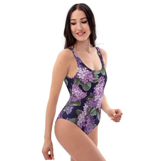 [Floral Bloom] Lavender One-Piece Swimsuit Swimsuit The Hyper Culture