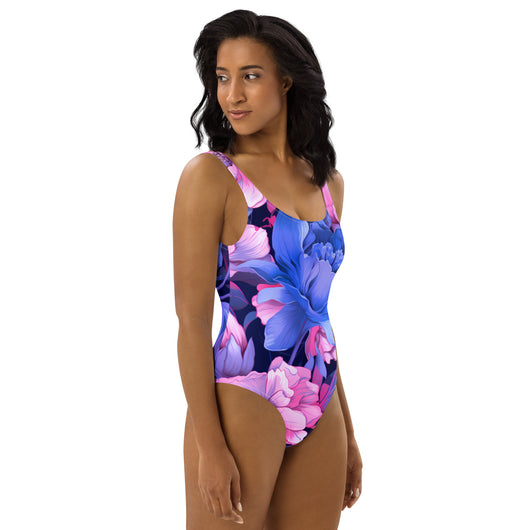 [Floral Bloom] Night Glo One-Piece Swimsuit Swimsuit The Hyper Culture